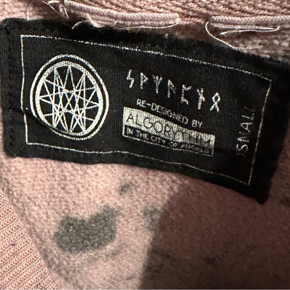 Algorythm Short Sleeve Marbled Tie Dye Sweatshirt Size XXS - Picture 6 of 7